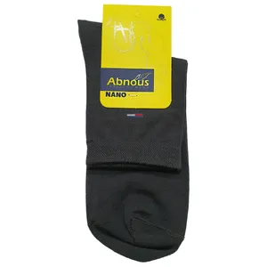 جوراب ساق کوتاه مدل نخ پنبه نانو رنگ خاکستری