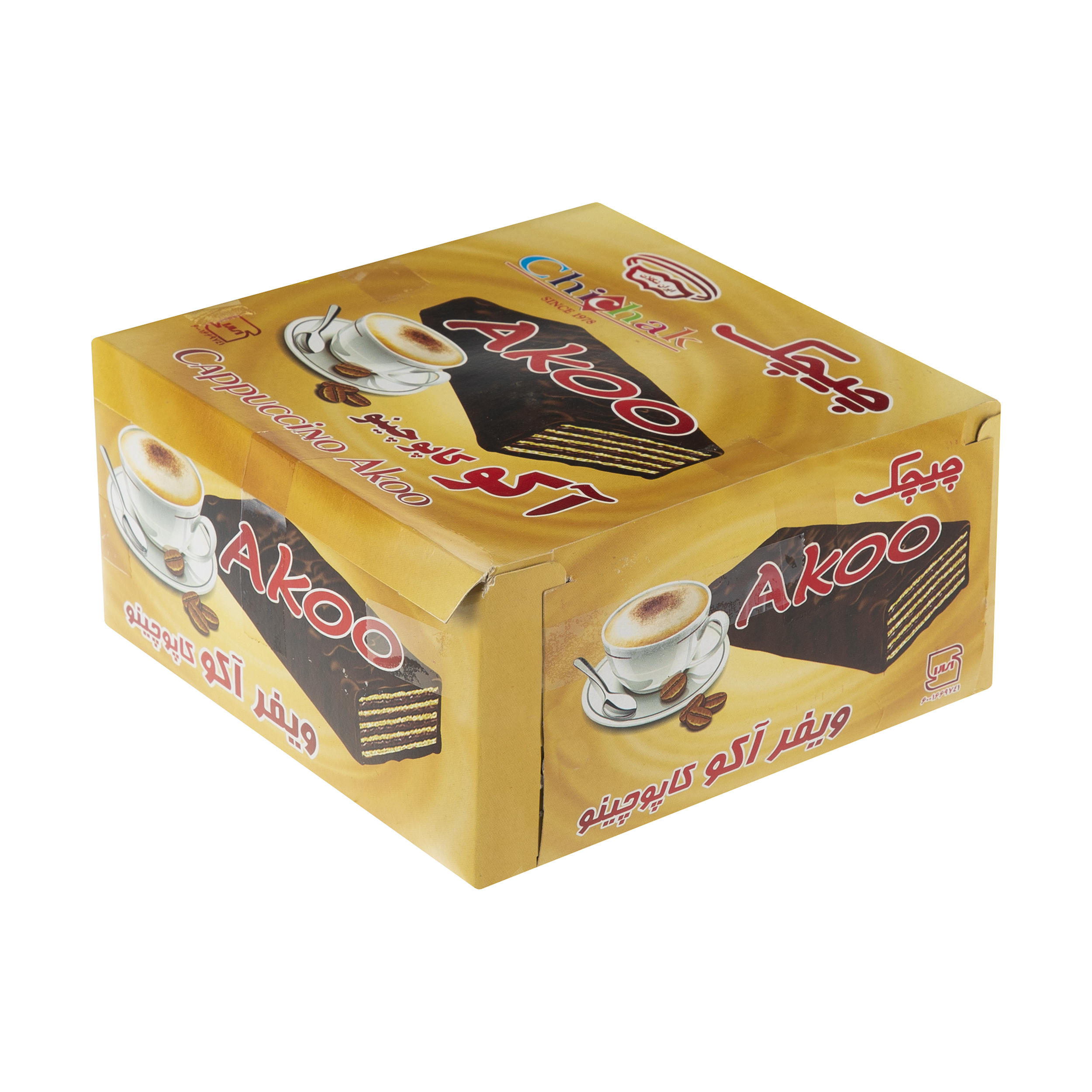 ویفر آکو چیچک با طعم کاپوچینو - 30 گرم بسته 24 عددی