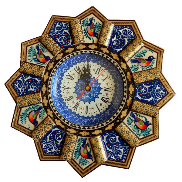 ساعت خاتم کاری طرح خورشید کد 575