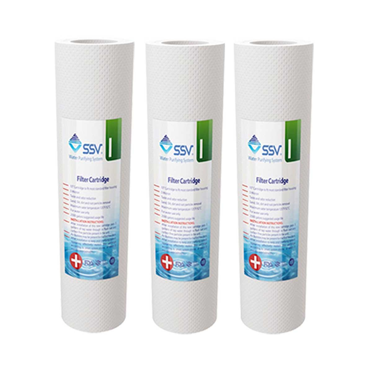 فیلتر دستگاه تصفیه کننده آب اس اس وی مدل H-P.P مجموعه 3 عددی