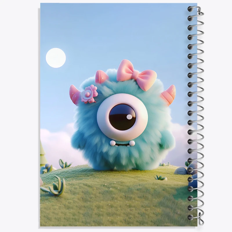 دفتر نقاشی 50 برگ خندالو طرح هیولای کیوت کد F6293