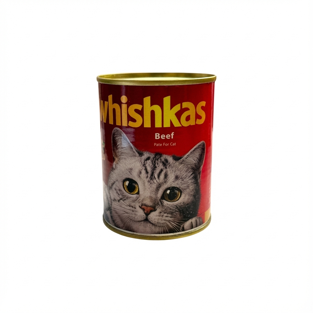 کنسرو غذای گربه بالغ ویشکاس مدل پته طعم گوشت خالص گوساله وزن 380 گرم