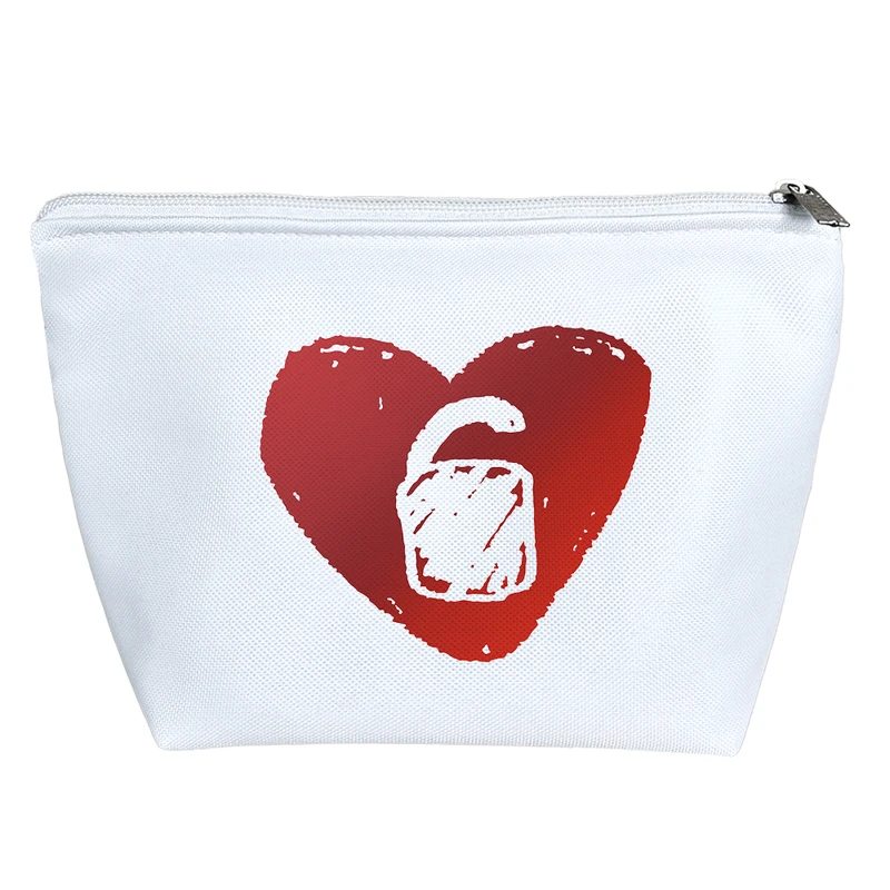 کیف لوازم آرایش دخترانه خندالو مدل قلب قفل کد 7596