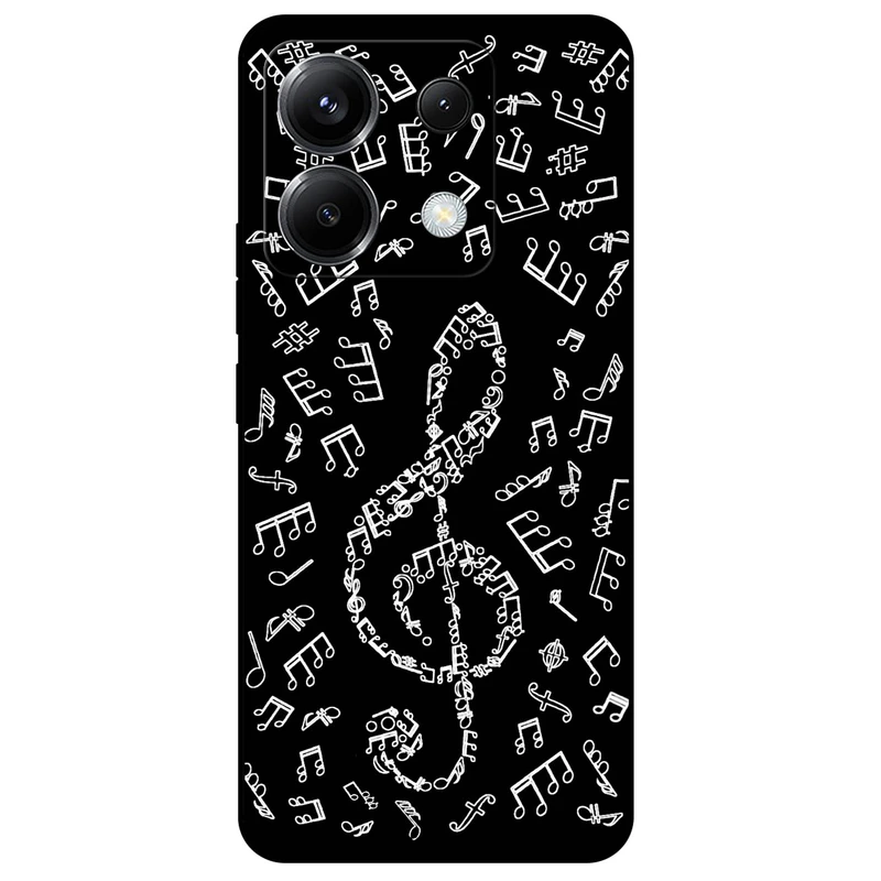 کاور مگافون طرح نوت موسیقی مدل 1370 مناسب برای گوشی موبایل شیائومی Redmi Note 13 Pro 5G