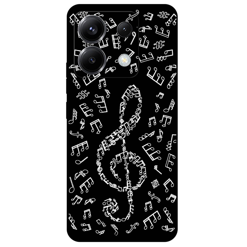 کاور مگافون طرح نوت موسیقی مدل 1370 مناسب برای گوشی موبایل شیائومی Redmi Note 13 Pro 5G