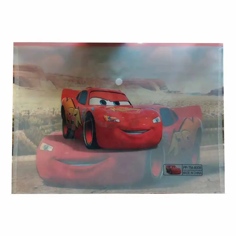 پوشه دکمه دار مدل فانتزی طرح ماشین ها سایز A4