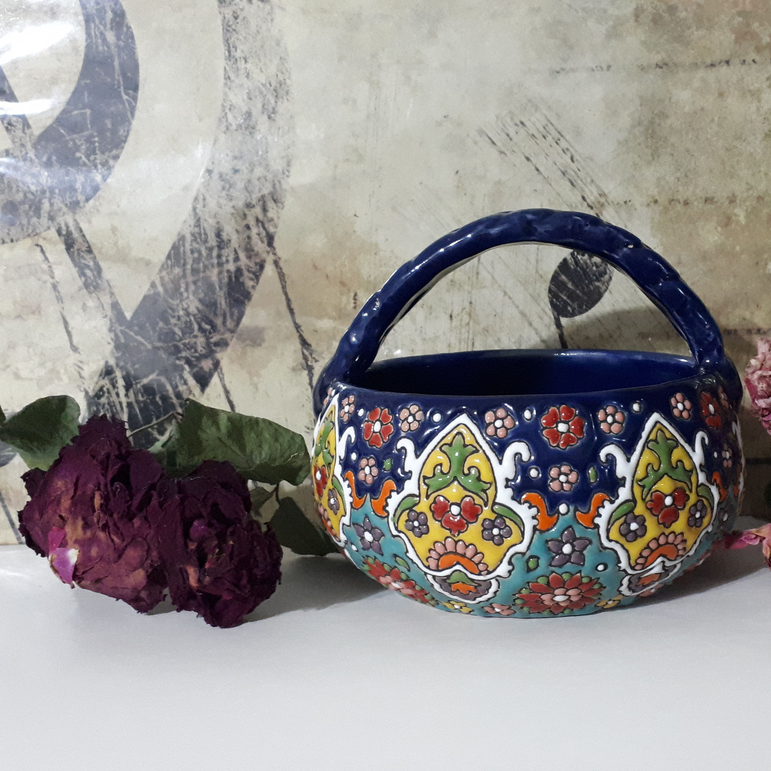 شکلات خوری میناکاری سفالی کد SHB1