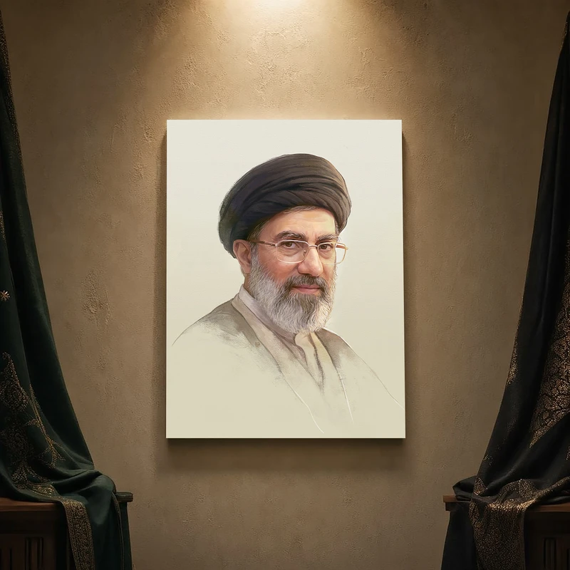 تابلو شاسی مدل مذهبی طرح رهبر امام سید مجتبی خامنه‌ای کد 94SM