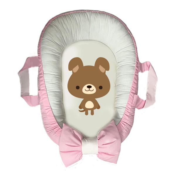 سرویس خواب سه تکه نوزاد مدل گارد محافظ دار طرح خرس کوچولو کد 003