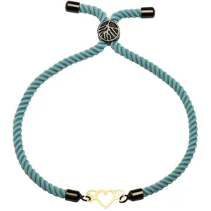 دستبند طلا 18 عیار زنانه الن نار مدل قلب ELN1508