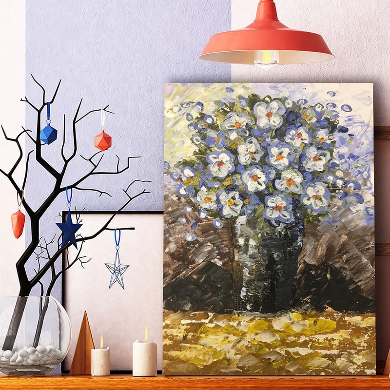 تابلو شاسی گالری استاربوی طرح گل و گلدان مدل هنری 229