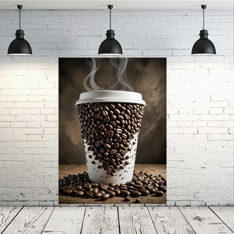 پوستر مدل بک لایت طرح دانه قهوه کد BK1865