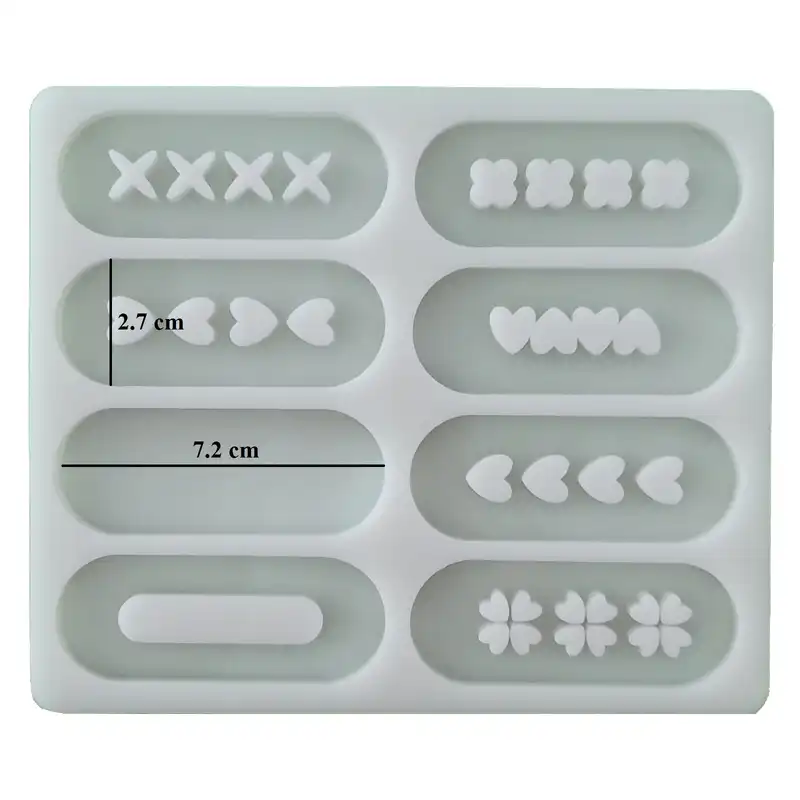 قالب رزین مدل گیره مو طرح بیضی کد G-BZ1