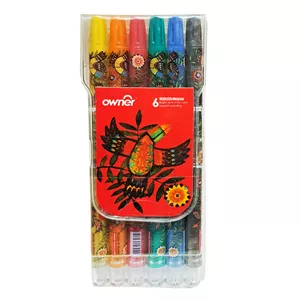 مداد شمعی 6 رنگ اونر مدل Twistable کد 533806
