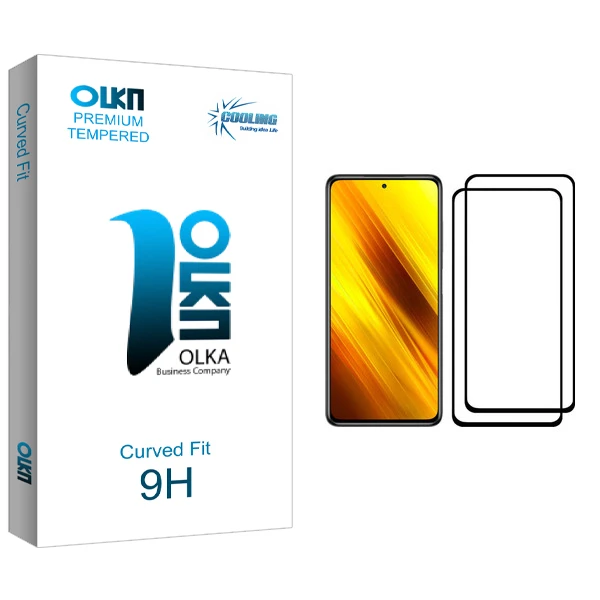 محافظ صفحه نمایش کولینگ مدل Olka glass مناسب برای گوشی موبایل شیائومی Poco X3 NFC بسته دو عددی