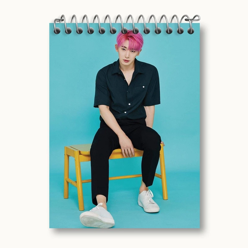 دفتر یادداشت 50 برگ خندالو مدل ونهو گروه مانستا اکس Monsta X کد 21193