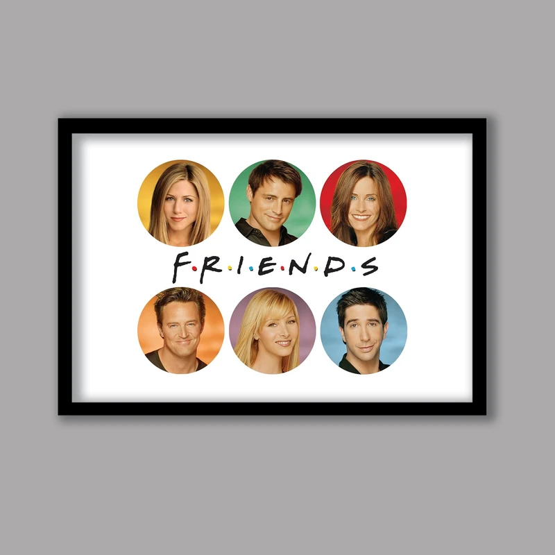 تابلو لیلیان طرح سریال فرندز Friends کد LA-G10811-2 فریم مشکی
