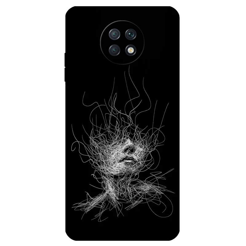 کاور مگافون طرح اسکچ صورت مدل 7423 مناسب برای گوشی موبایل شیائومی Redmi Note 9T