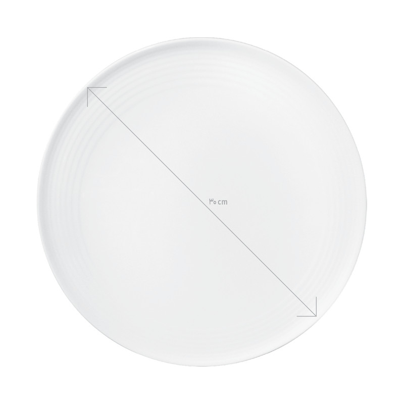 ظرف سرو پیتزا چینی زرین ایران مدل پایه دار هتلی 49 - 30 درجه سه