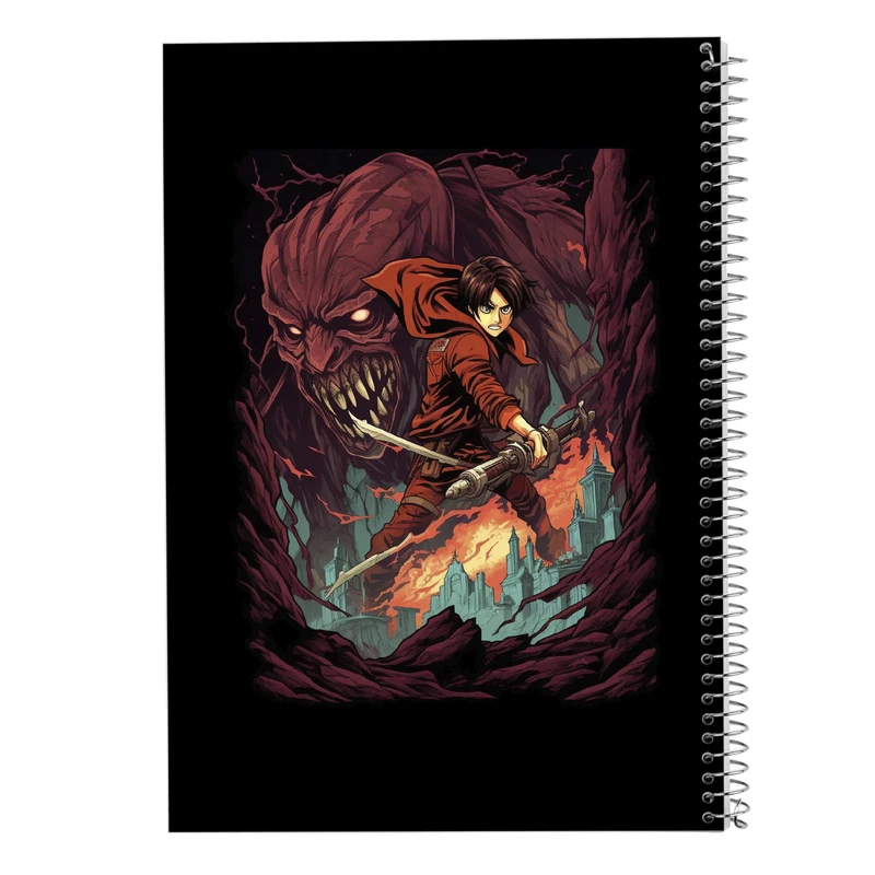 دفتر ژورنال نویسی 50 برگ مدوپد مدل نقطه ای طرح Attack on Titan کد DF10395