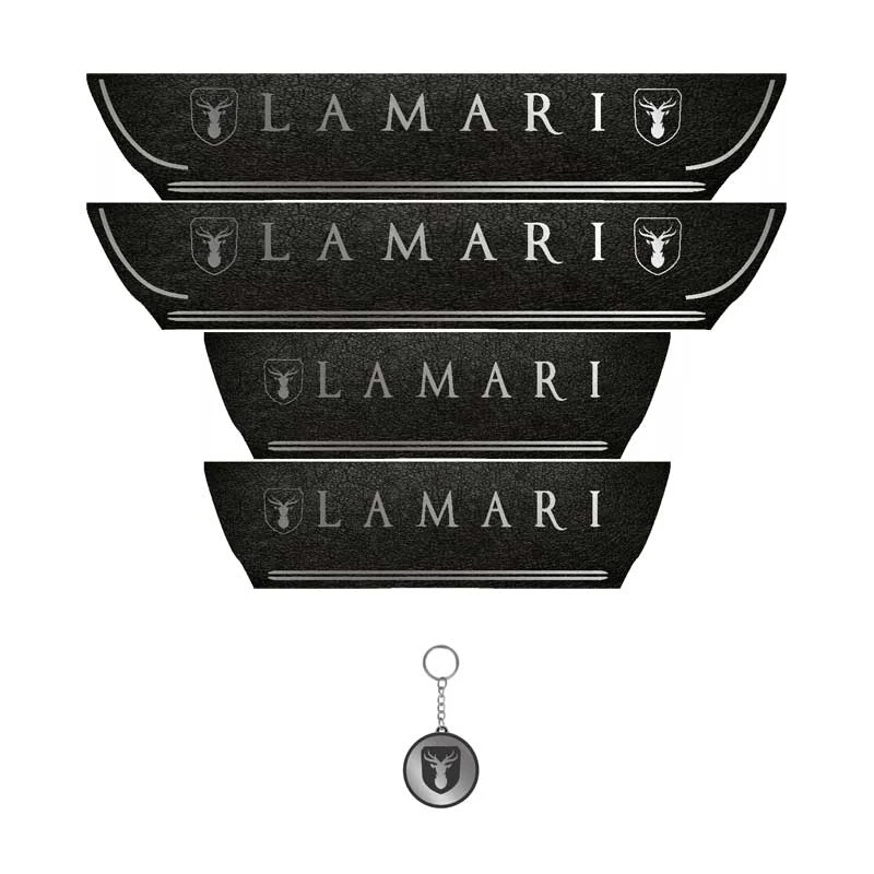 برچسب پارکابی خودرو لندمون کد LPt017 MS مناسب برای لاماری برای مجموعه 4 عددی به همراه جا کلیدی