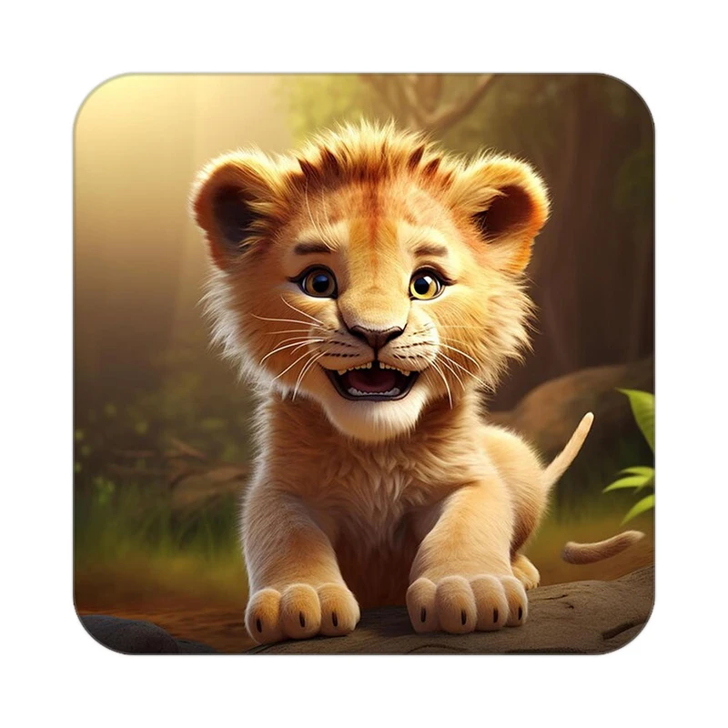 زیر لیوانی کاکتی طرح حیوانات کارتونی مدل mp27299