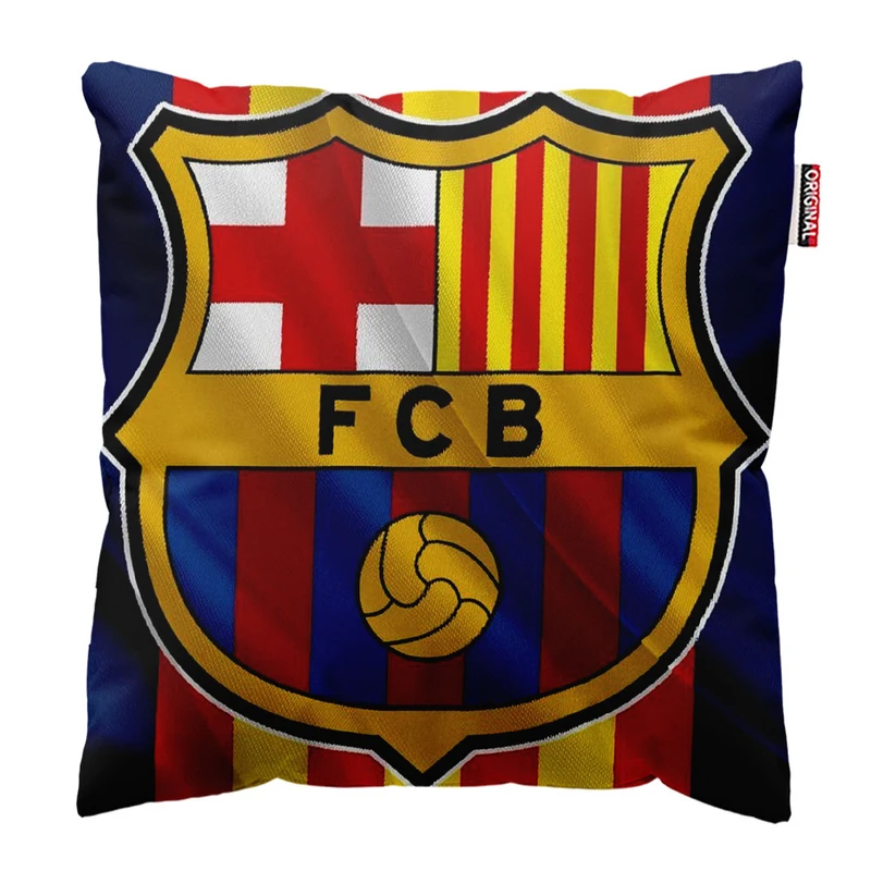 کوسن پاد آفرین طرح باشگاه بارسلونا کد 5207 سایز 30*30 سانتی متر