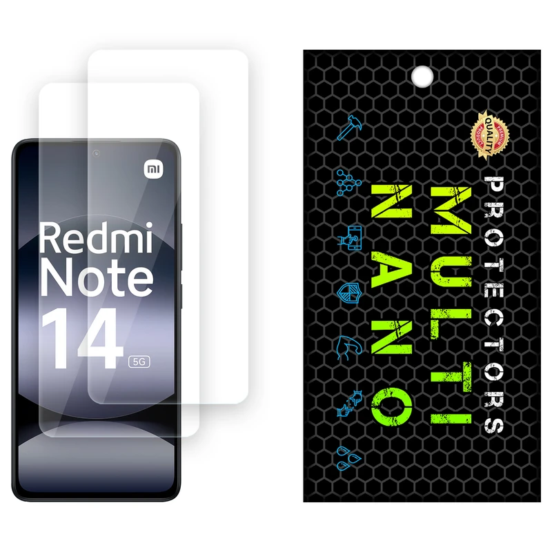 محافظ صفحه نمایش شفاف مولتی نانو مدل X-S2N مناسب برای گوشی موبایل شیائومی Redmi Note 14 5G (India) بسته دو عددی