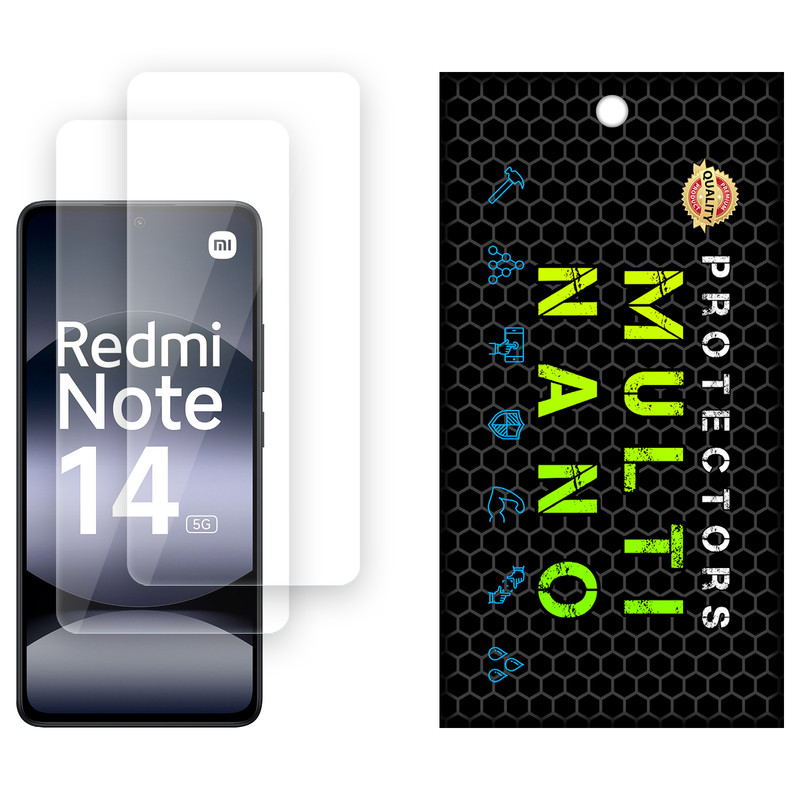 محافظ صفحه نمایش شفاف مولتی نانو مدل X-S2N مناسب برای گوشی موبایل شیائومی Redmi Note 14 5G (India) بسته دو عددی