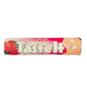 بیسکویت کرم دار تیست ایت با طعم توت فرنگی شیرین عسل - 120 گرم بسته  24 عددی