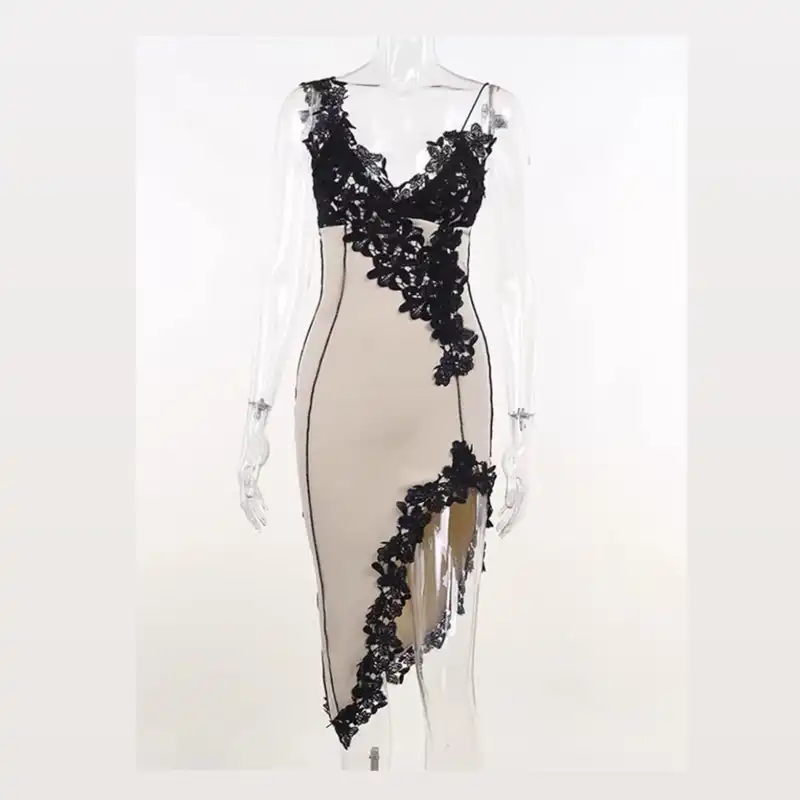 پیراهن زنانه مدل کارشده ی طور وارداتی