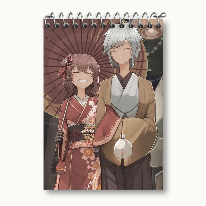 دفتر یادداشت 50 برگ خندالو مدل بل و لیلی انیمه دانماچی کد 33516