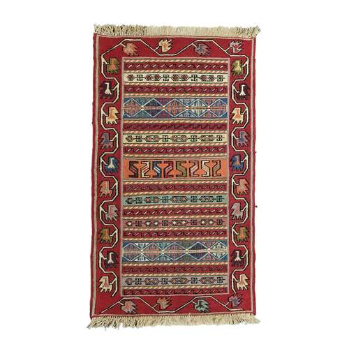 فرش دستبافت 1 متری مدل پشمی 04108