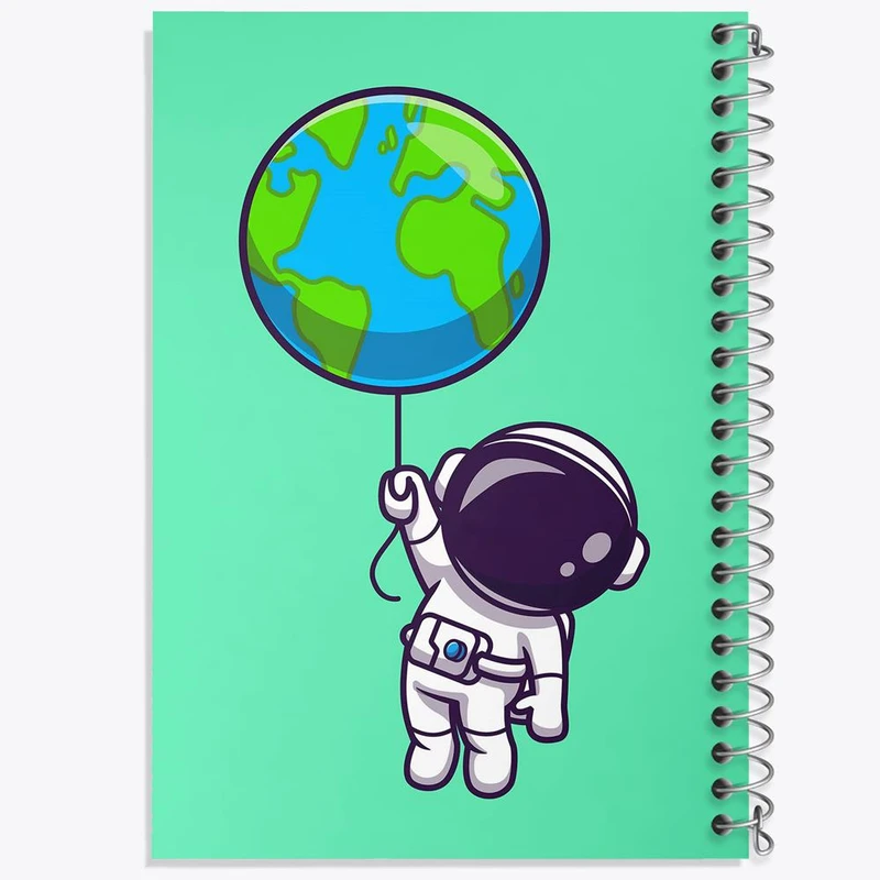 دفتر شطرنجی 50 برگ خندالو طرح فضانورد کد 25071