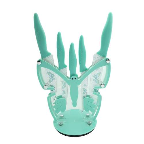 سرویس چاقو آشپزخانه 6 پارچه روک طرح پروانه کد 8466