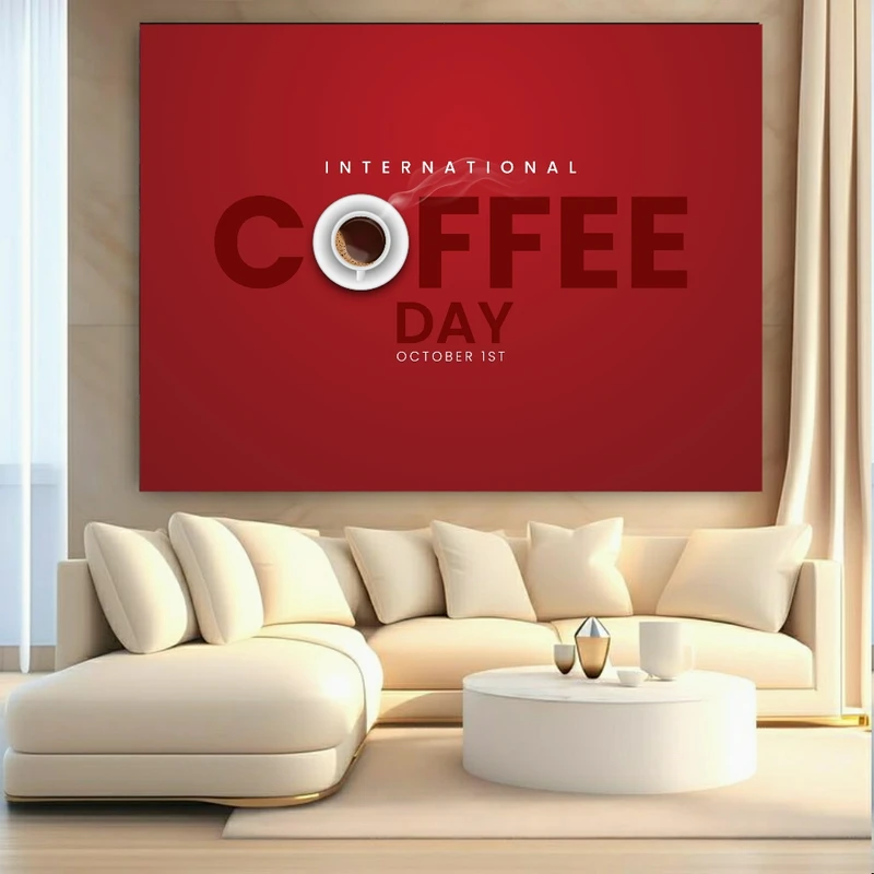 پوستر طرح قهوه مدل روز جهانی قهوه کد FP106580