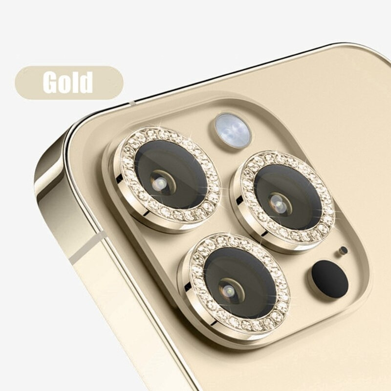 محافظ لنز دوربین راندیکا مدل رینگی نگین دار مناسب برای گوشی موبایل اپل iPhone 13