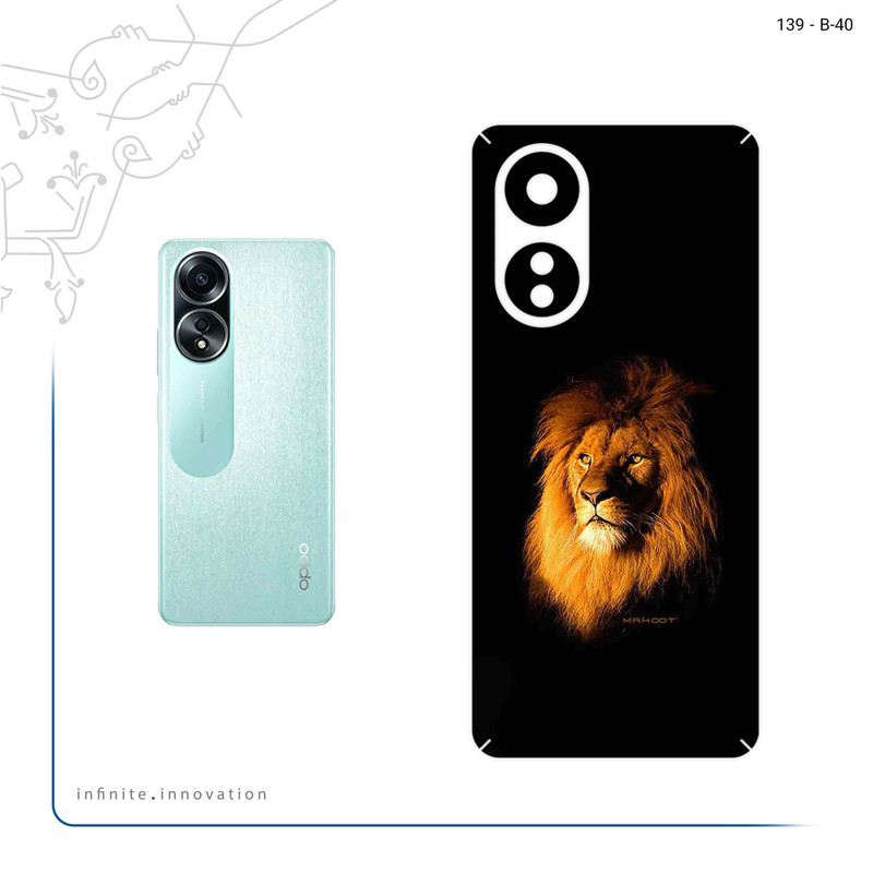 برچسب پوششی ماهوت مدل Lion مناسب برای گوشی موبایل اپو A58 4G