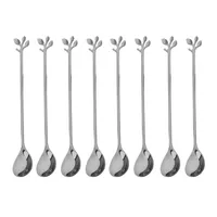 قاشق شربت خوری مدل برگ درخت بسته 8 عددی