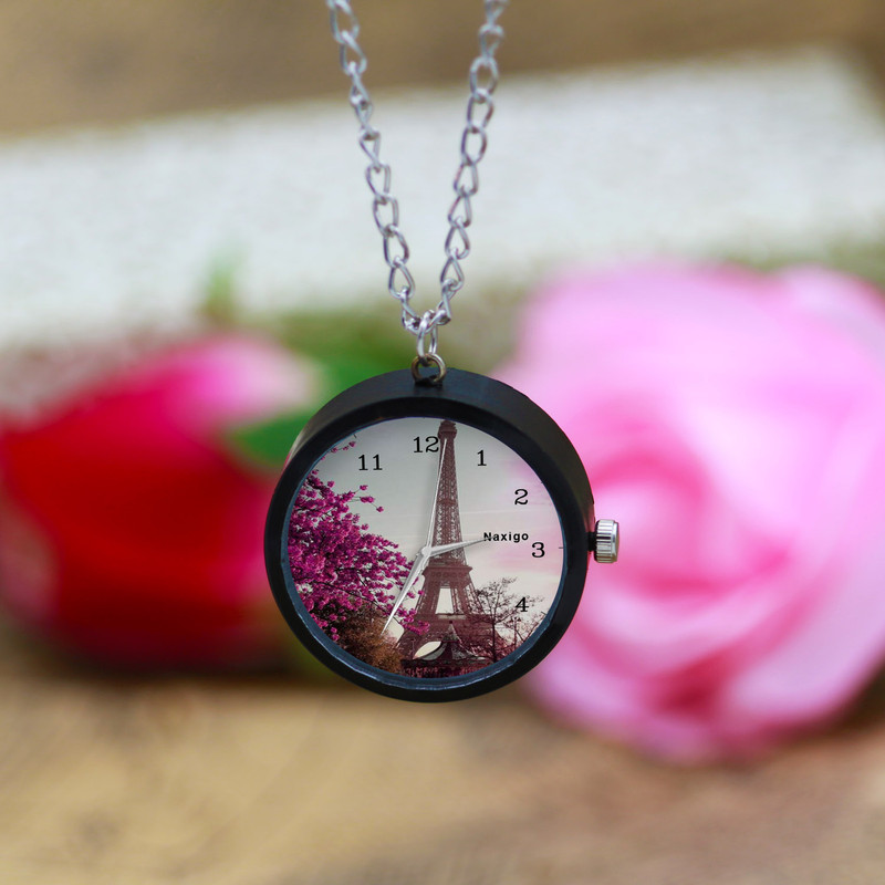 ساعت گردنبندی عقربه ای ناکسیگو مدل برج ایفل کد NF12774 ساعت گردنبندی عقربه ای ناکسیگو مدل برج ایفل کد NF12774