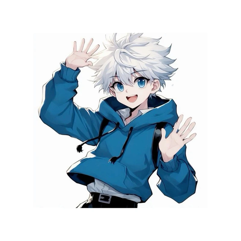 استیکر لپ تاپ و موبایل مدل انیمه طرح هانتار ایکس هانتر کیلوا زولدیک کد 1576