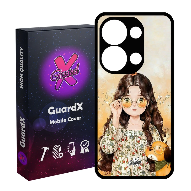 کاور گارد ایکس طرح Girl مدل Glass10253 مناسب برای گوشی موبایل شیائومی Poco X6 5G / Note 13 Pro 5G