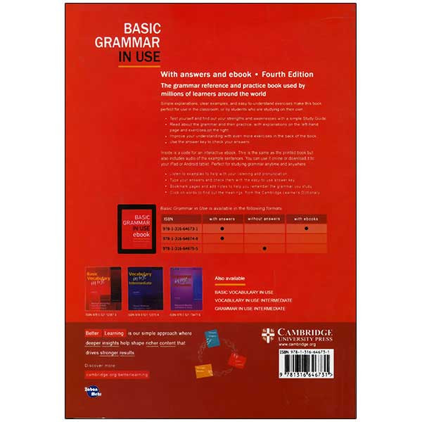 کتاب Basic Grammar in Use اثر جمعی از نویسندگان انتشارات زبان مهر کتاب Basic Grammar in Use اثر جمعی از نویسندگان انتشارات زبان مهر