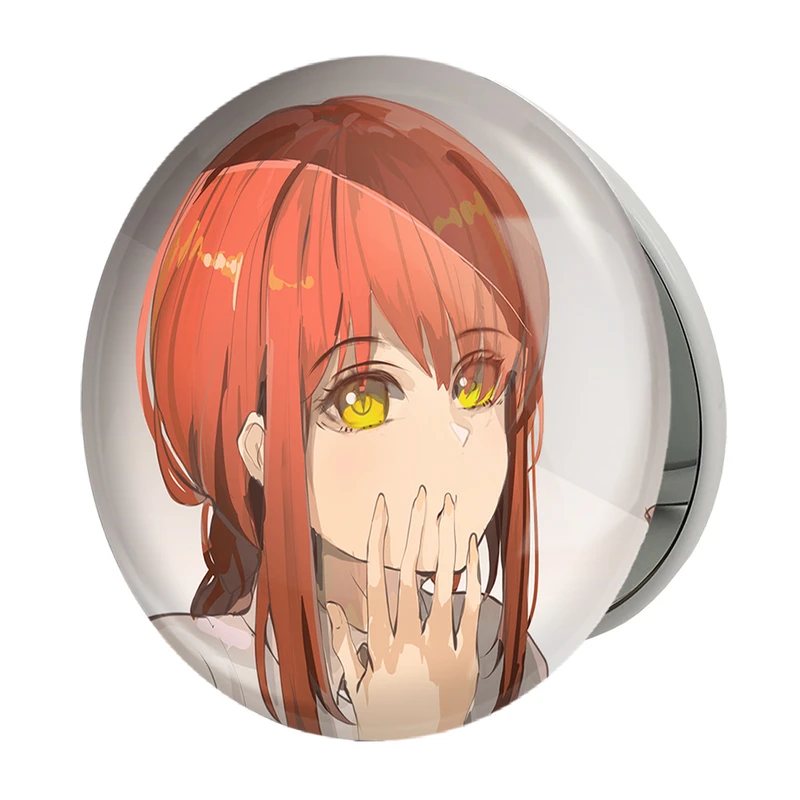 آینه جیبی خندالو طرح ماکیما انیمه مرد اره ای Chainsaw Man مدل تاشو کد 17948 