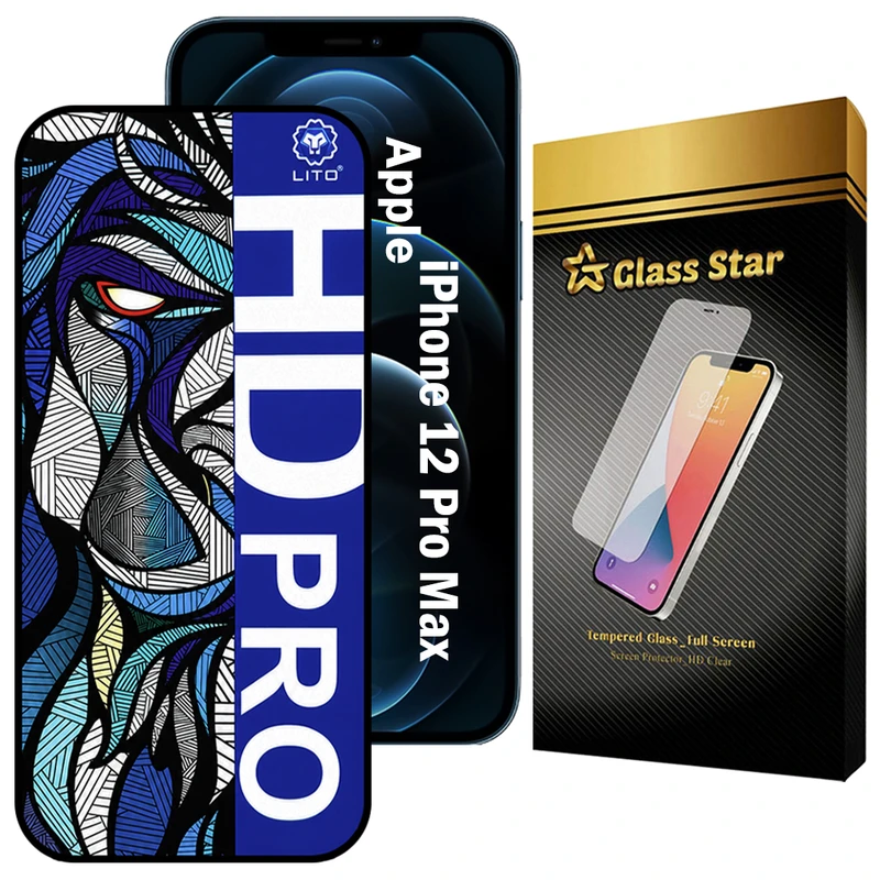 محافظ صفحه نمایش گلس استار مدل LITOHDG مناسب برای گوشی موبایل اپل iPhone 12 Pro Max