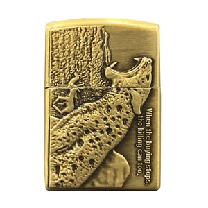 فندک مدل سنگی طرح یوز وحشی کد DKD-1690