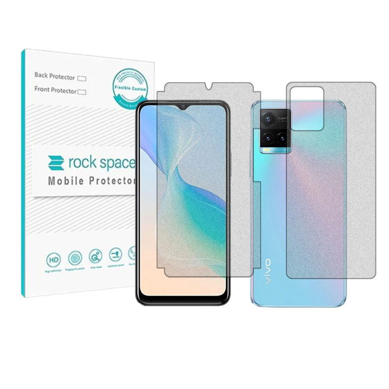 محافظ صفحه نمایش مات راک اسپیس مدل HyMTT مناسب برای گوشی موبایل ویوو Y33s به همراه محافظ پشت گوشی