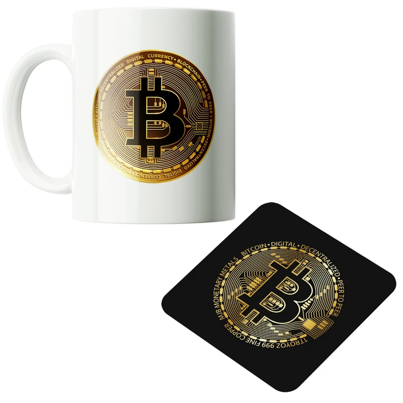 ماگ پاد آفرین مدل بیت کوین تریدر ارز دیجیتال کریپتو فارکس کد PZ359 به همراه زیرلیوانی