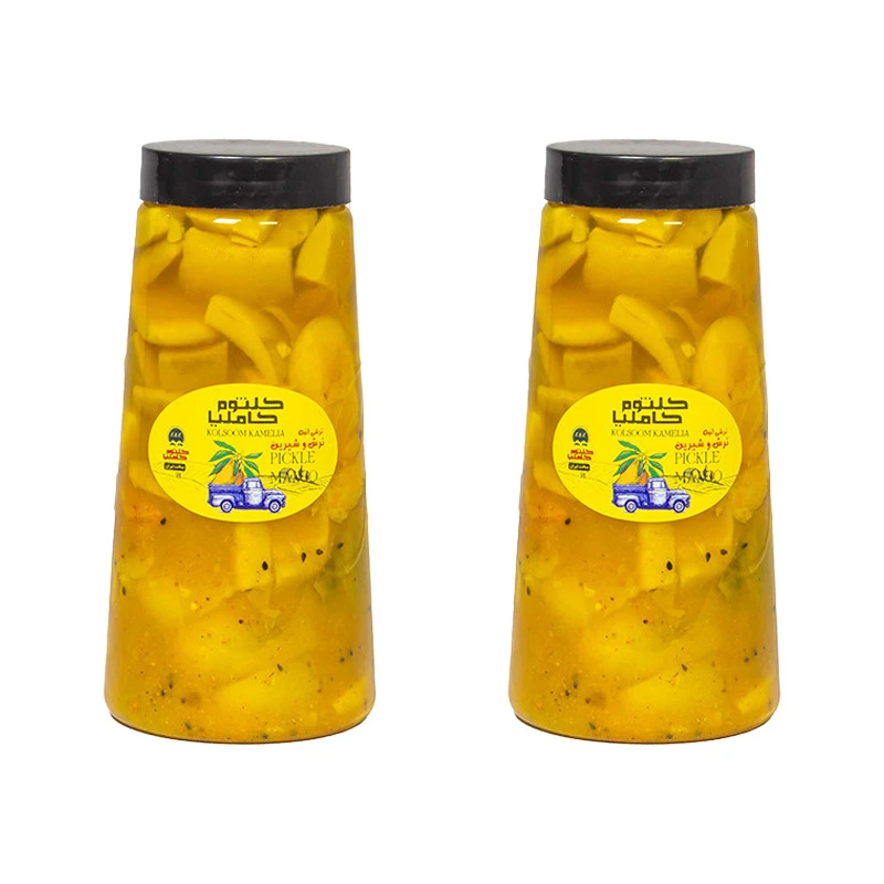 ترشی انبه ترش و شیرین کلثوم کاملیا - 1300 گرم مجموعه 2 عددی