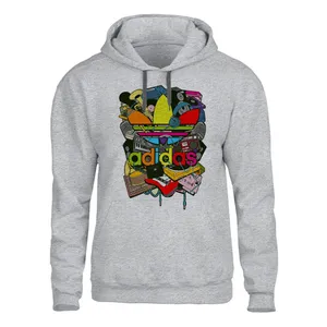 هودی مردانه مدل 132 رنگ طوسی